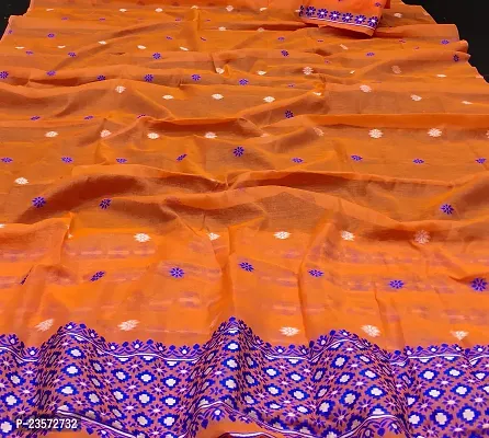 Women's Assamese Guna Heavy Work Weaving Cotton Mekhela Chador Saree-thumb2