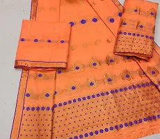 Classic Cotton Saree with Blouse piece for Women-thumb1
