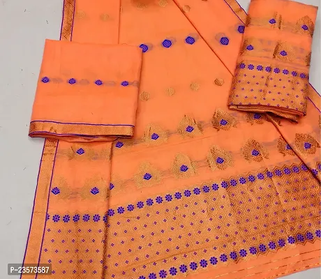 Classic Cotton Saree with Blouse piece for Women-thumb2