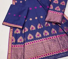 Classic Cotton Saree with Blouse piece for Women-thumb1