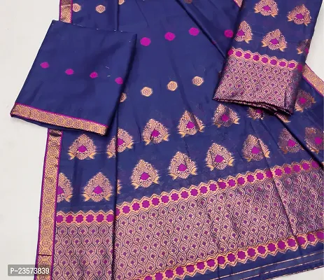 Classic Cotton Saree with Blouse piece for Women-thumb2