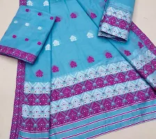 Women's Assamese Guna Heavy Work Weaving Cotton Mekhela Chador Saree-thumb1