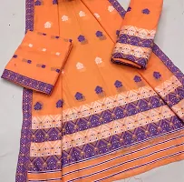 Women's Assamese Guna Heavy Work Weaving Cotton Mekhela Chador Saree-thumb1