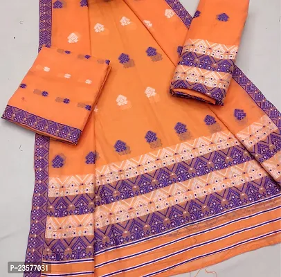 Women's Assamese Guna Heavy Work Weaving Cotton Mekhela Chador Saree-thumb2