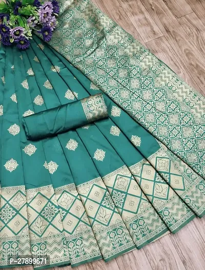 Women Banarasi Silk Saree With Blouse Piece-thumb0