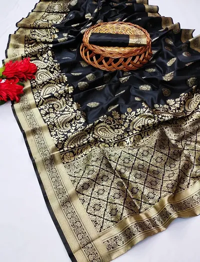 Classic Silk Blend Saree with Blouse piece for women