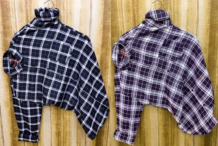 Pack of 2 Classic Blend Checked Casual Shirts for Men