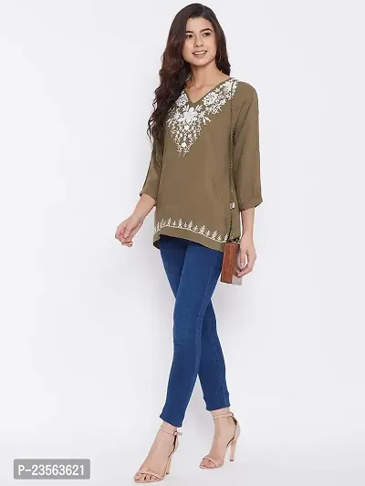 Sethi Daughters Embroidered Rayon Tunic-thumb4