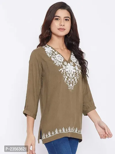 Sethi Daughters Embroidered Rayon Tunic-thumb6