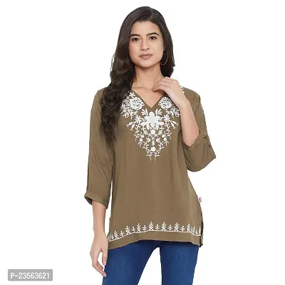 Sethi Daughters Embroidered Rayon Tunic-thumb1