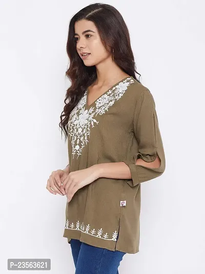 Sethi Daughters Embroidered Rayon Tunic-thumb5