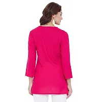 Sethi Daughters Women Fuschia Color Embroidered Rayon Tunic (SD_1313)-thumb1