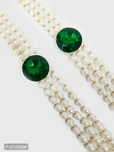 SRC Creations Pearl Necklace Jewellery for Groom Dulha Moti Mala Haar for Men-thumb4