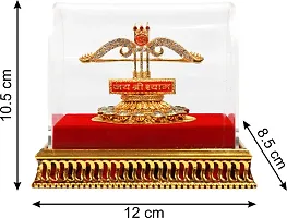 Shri Ram Creations Khatu Shyam Teen Baan Table Top Cabinate Momento with Plate-thumb3