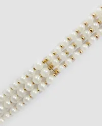 SRC Creations Pearl Necklace Jewellery for Groom Dulha Moti Mala Haar for Men white-thumb2