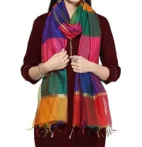 Shri Ram Creations Plain Colour Art Silk Women Dupatta 2.25 Mtr. | Light Weight (Multi)-thumb2