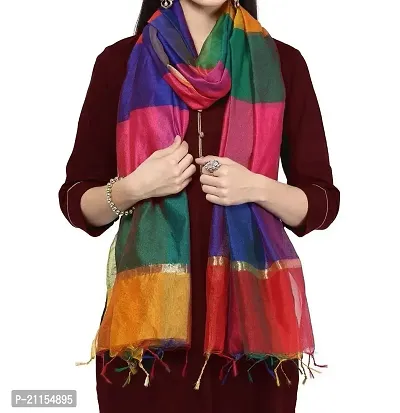 Shri Ram Creations Plain Colour Art Silk Women Dupatta 2.25 Mtr. | Light Weight (Multi)-thumb3