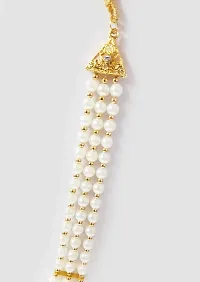 SRC Creations Pearl Necklace Jewellery for Groom Dulha Moti Mala Haar for Men white-thumb1