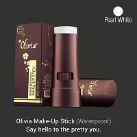 Olivia Instant Waterproof Shimmering Makeup Stick Concealer (Pearl White, 15g, Shade No.007W, Spf 12) Shimmery Finish-thumb2