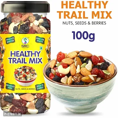 SRC CREATIONS Healthy Trail Mix (a dry fruit mixture) Nuts, Seeds  Berries Ready to Serve | Super Food | Breakfast Food 100g-thumb0