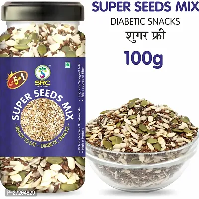 SRC Creations 5-in-1 Super Seed Mix Ready to Eat | Super Food (100g) Diabetic Snack