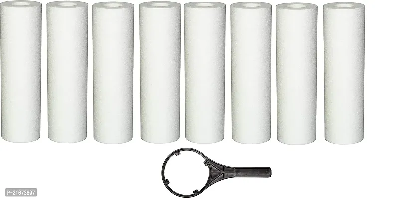 Care  Made?Hillcrest PP Spun Filter/Candle/Sediment Cartridge for All Type RO UV UF Clean Water Purifiers (10 Inch Spanner) - 8 Pieces-thumb0