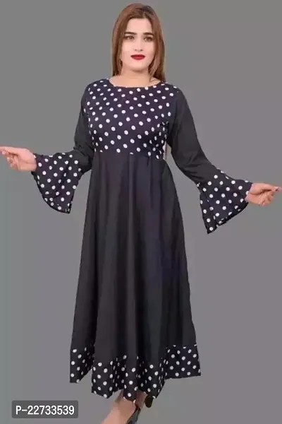 Pretty Grey Printed Crepe Kurta For Women-thumb0