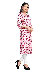 Stylish Pink Crepe Printed Stitched Kurta For Women-thumb2