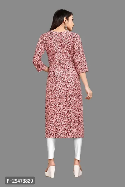 Stylish Maroon Crepe Printed Stitched Kurta For Women-thumb2