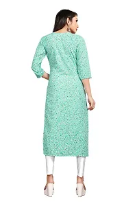 Stylish Blue Crepe Printed Stitched Kurta For Women-thumb1