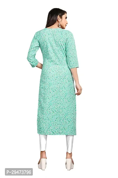 Stylish Blue Crepe Printed Stitched Kurta For Women-thumb2