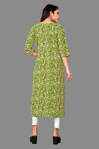 Stylish Green Crepe Printed Stitched Kurta For Women-thumb1