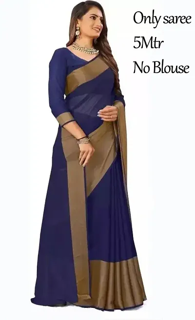 Zari Chiffon Saree with Blouse piece