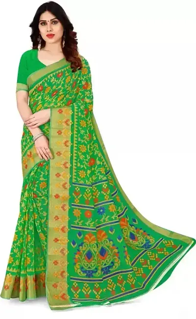 Hot Selling Cotton Saree with Blouse piece 