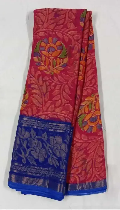 Fancy Chiffon Saree With Blouse Piece For Women