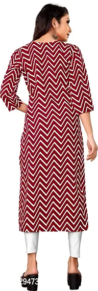 Stylish Maroon Crepe Printed Stitched Kurta For Women-thumb2