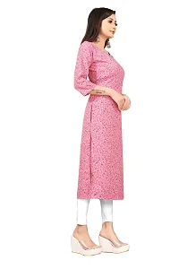 Stylish Pink Crepe Printed Stitched Kurta For Women-thumb2