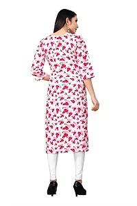 Stylish Pink Crepe Printed Stitched Kurta For Women-thumb1