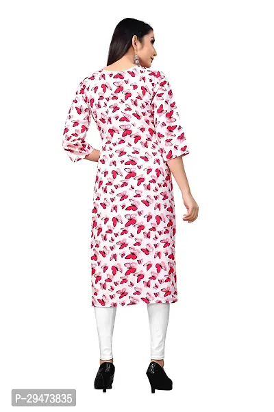 Stylish Pink Crepe Printed Stitched Kurta For Women-thumb2