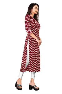 Stylish Maroon Crepe Printed Stitched Kurta For Women-thumb2