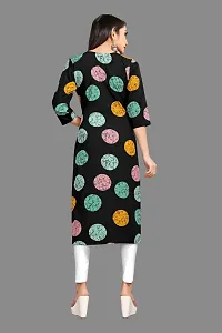 Stylish Multicoloured Crepe Printed Stitched Kurta For Women-thumb1