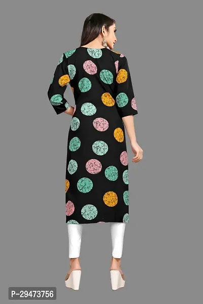 Stylish Multicoloured Crepe Printed Stitched Kurta For Women-thumb2