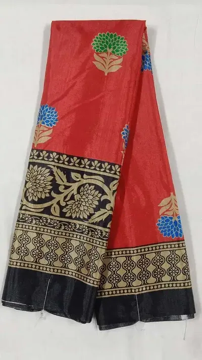 Stylish Blend Saree with Blouse piece For Women