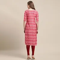 Stylish Red Crepe Printed Stitched Kurta For Women-thumb1