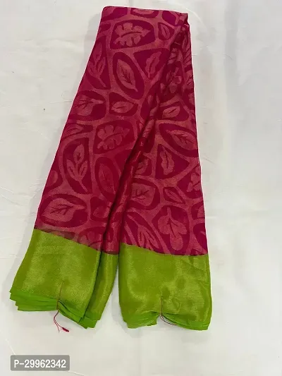 Stylish Multicoloured Brasso Saree with Blouse piece For Women