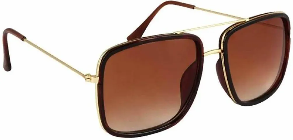 Poloshades sunglasses Inspired by Tony Stark Sunglasses |Black Shaded Lens |Golden Frame