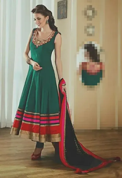 Stylish Fancy Georgette Kurta With Bottom Wear And Dupatta Set