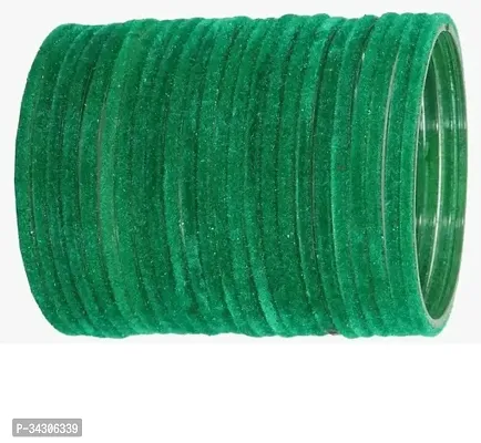 Elegant Green Glass Agate Bangles/ Bracelets For Women Set of 24-thumb0