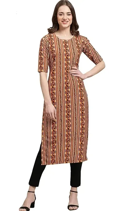 Fancy Crepe Stitched Kurta For Women