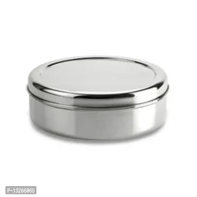 Multicolour Silver Stainless Steel Sleek Chapati, Roti Box | Chocolate Box | - 1 Qty (1000 ML) (Silver, 17 X 17 X 6.5 Cm) pack of 1 pcs 34oz-thumb0